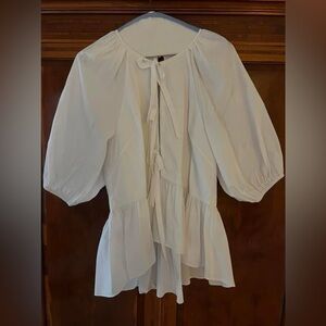 Cinq a Sept Lynn Blouse Bows White Size Medium
